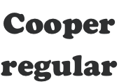 Cooper font regular